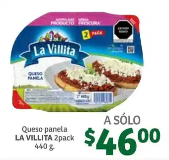 Soriana Híper Queso Panela La Villita 2x440g oferta