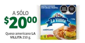 Soriana Híper Queso Americano La Villita 210g oferta