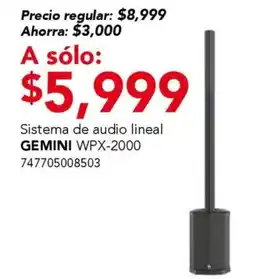 City Club Gemini sistema de audio lineal oferta