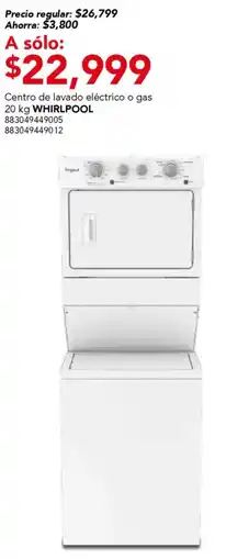 City Club Whirlpool centro de lavado electrico o gas 20 kg oferta