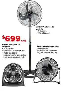 Bodega Aurrerá Atvio ventilador de pedestal oferta