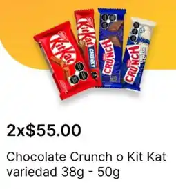 OXXO Crunch o kit kat chocolate variedad oferta