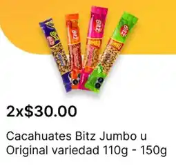 OXXO Bitz cacahuates jumbo u original variedad oferta