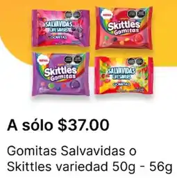 OXXO Salvavidas o skittles gomitas variedad oferta