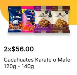 OXXO Karate o mafer cacahuates oferta
