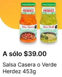 OXXO Herdez salsa casera o verde oferta