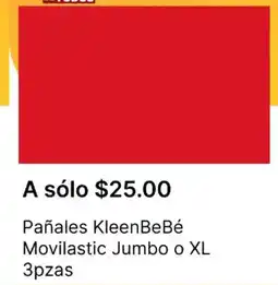 OXXO Kleenbebé pañales movilastic jumbo o xl oferta