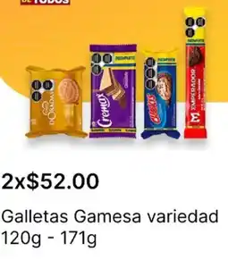 OXXO Galletas gamesa variedad oferta