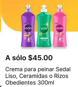 OXXO Sedal crema para peinar liso, ceramidas o rizos obedientes oferta