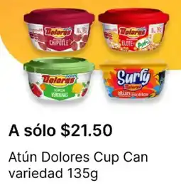 OXXO Dolores atún cup can variedad oferta