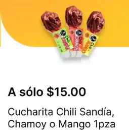 OXXO Cucharita chili sandía, chamoy o mango oferta