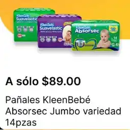 OXXO Kleenbebé pañales absorsec jumbo variedad oferta