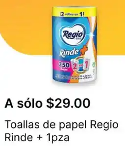 OXXO Regio rinde + toallas de papel oferta