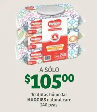 Soriana Híper Toallitas Húmedas Huggies Natural Care 240 pzas oferta