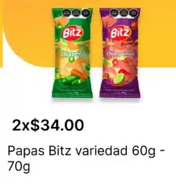 OXXO Bitz papas variedad oferta