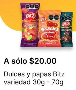 OXXO Bitz dulces y papas variedad oferta
