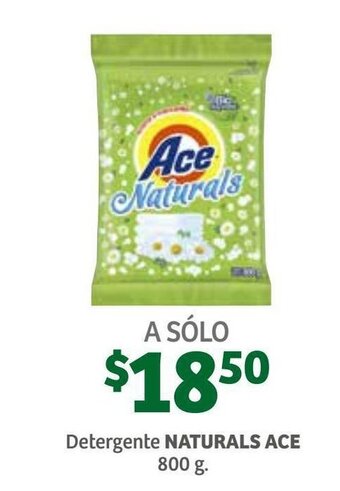 Soriana Híper Detergente Naturals Ace 800g oferta