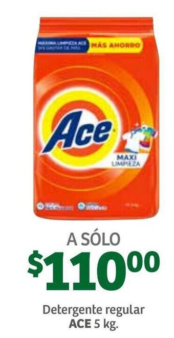 Soriana Híper Detergente Regular Ace 5kg oferta