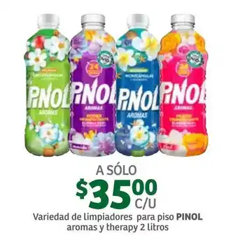 Soriana Híper Limpiadores para Piso Aromas y Theraphy Pinol 2L oferta