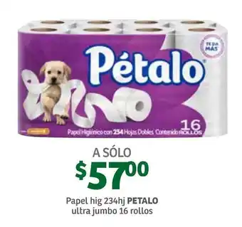 Soriana Híper Papel Higiénico Ultra Jumbo Pétalo 234 hojas 16 rollos oferta