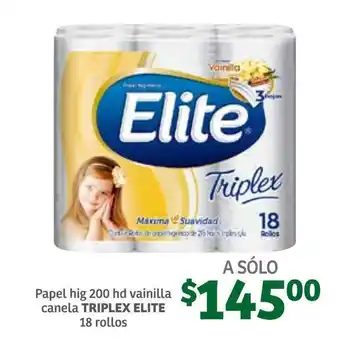 Soriana Híper Papel Higiénico Triplex Elite 18 rollos oferta