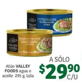 Soriana Mercado Atún en Agua o Aceite Valley Foods 295g oferta