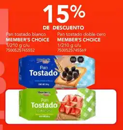 City Club Member's Choice pan tostado blanco oferta