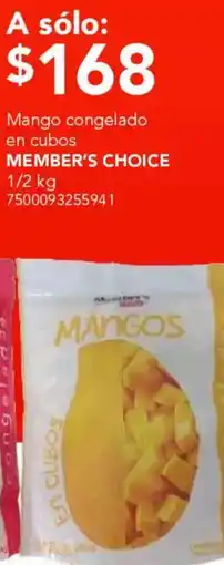 City Club Member's Choice mango congelado en cubos oferta