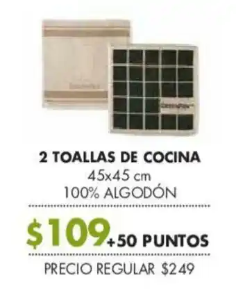 Tollas de Cocina 45x45cm x2