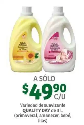 Soriana Mercado Suavizante Primaveral, Amanecer, Bebé, Lilas Quality Day 3L oferta
