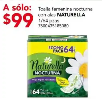 City Club Naturella toalla femenina nocturna con alas oferta