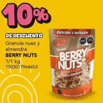 City Club Berry Nuts granola nuez y almendra oferta