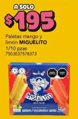 City Club Miguelito paletas mango y limon oferta