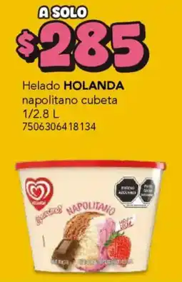 City Club Holanda helado napolitana cubeta oferta