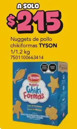 City Club Tyson nuggets de pollo chikiformas oferta