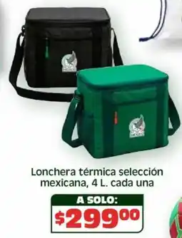 Soriana Híper Lonchera térmica selección mexicana oferta