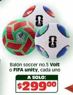 Soriana Híper Voit balón soccer no.5 oferta