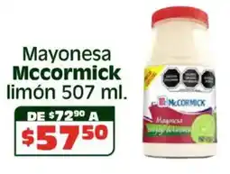 Soriana Híper Mccormick mayonesa limón oferta