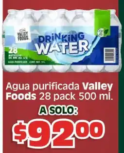 Soriana Híper Valley foods agua purificada oferta