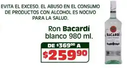 Soriana Híper Bacardí ron blanco oferta