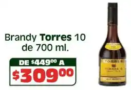 Soriana Híper Torres 10 brandy oferta