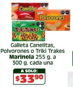 Soriana Híper Marinela galleta canelitas, polvorones o triki trakes oferta