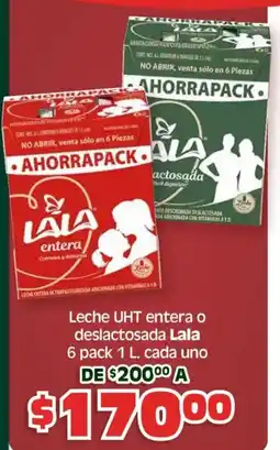 Soriana Híper Lala leche uht entera o deslactosada oferta