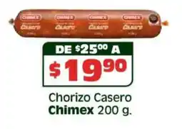 Soriana Híper Chimex chorizo casero oferta