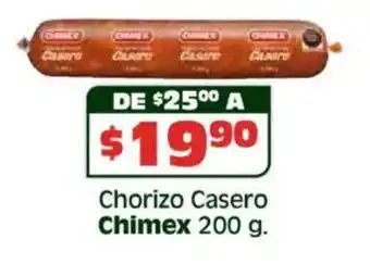 Soriana Híper Chimex chorizo casero oferta