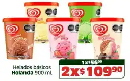 Soriana Híper Holanda helados básicos oferta