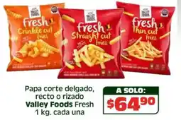 Soriana Híper Valley foods fresh papa corte delgado, recto o rizado oferta