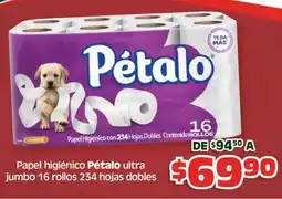 Soriana Híper Pétalo papel higiénico ultra jumbo oferta