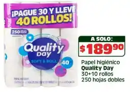 Soriana Híper Quality day papel higiénico oferta