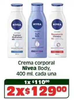 Soriana Híper Nivea crema corporal body oferta